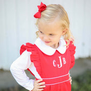 Rowan Red Ruffle Romper