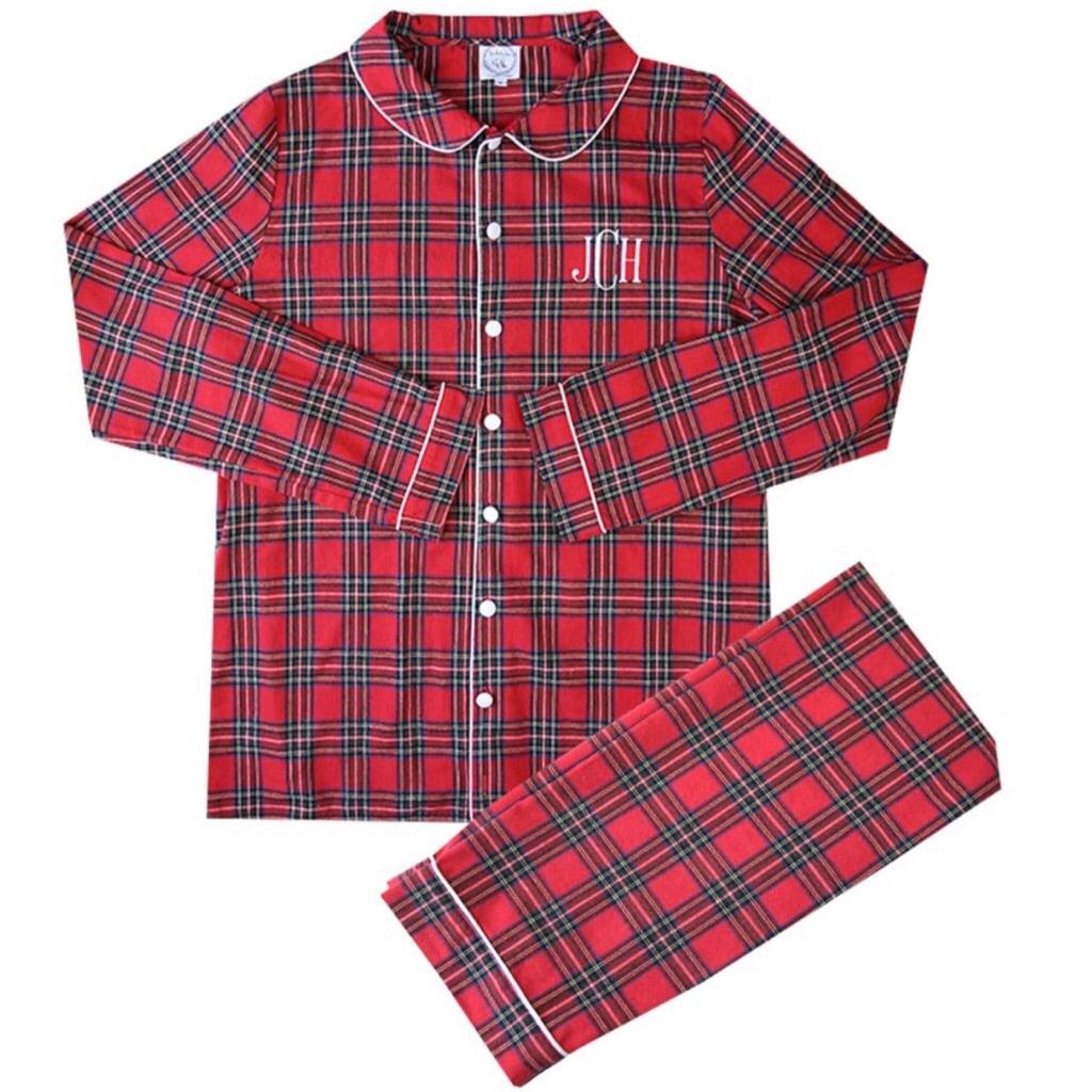 Mens tartan loungewear family outfit monogram 