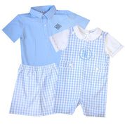 Murphy Light Blue Gingham Boys Shorts
