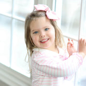 Drew Pink Stripe Baby Romper