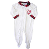 Elliott Baby Tartan Trim One-piece Zip-up