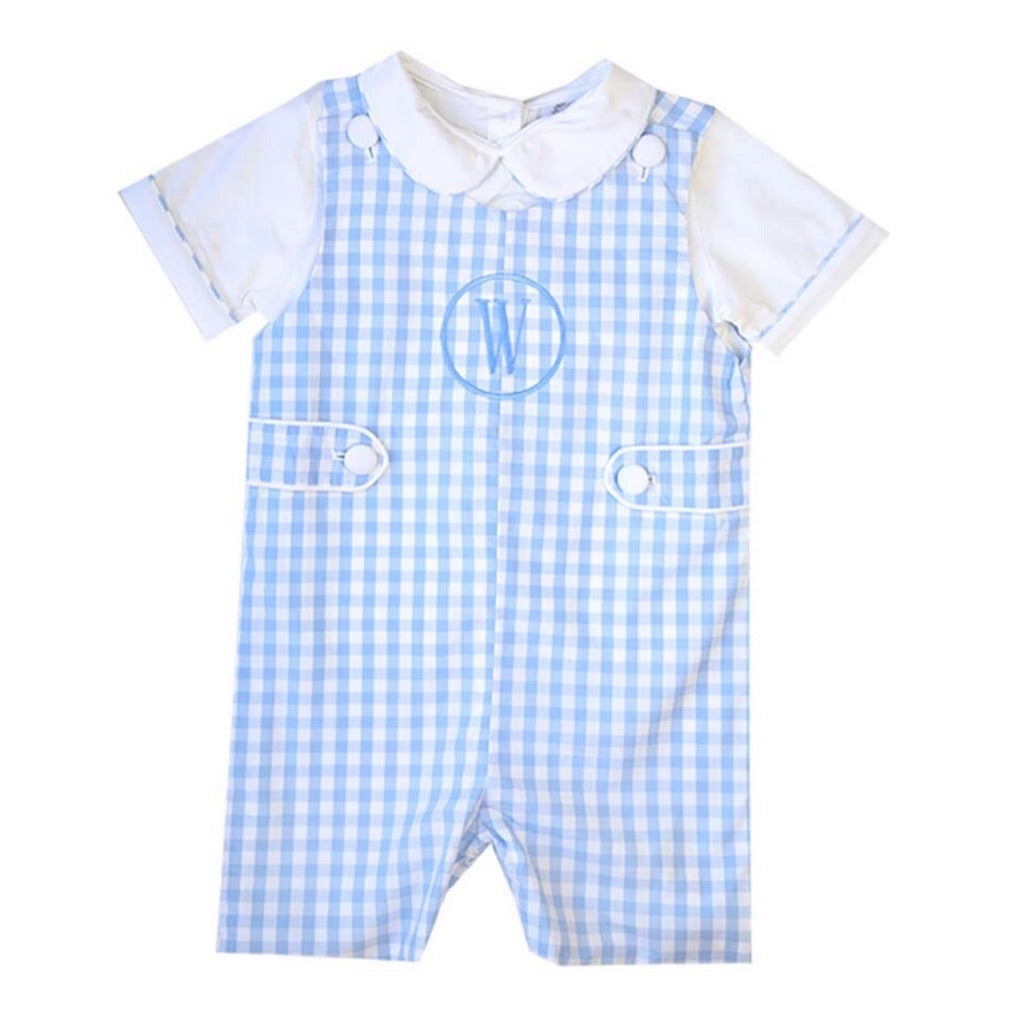 Myers Light Blue Gingham Shortall