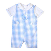 Myers Light Blue Gingham Shortall