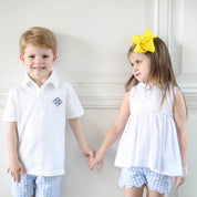 Murphy Light Blue Gingham Boys Shorts