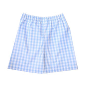 Murphy Light Blue Gingham Boys Shorts