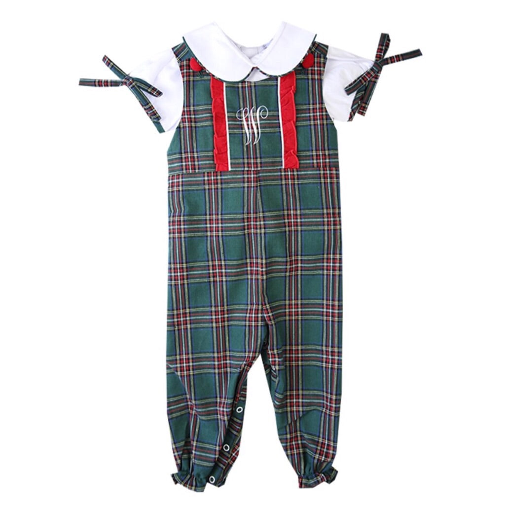 Tartan Girls Outfit Unisex for Holiday 