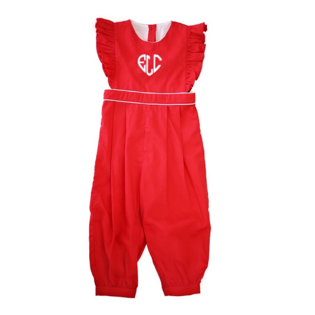 Rowan Red Ruffle Romper