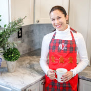 Adult French Knot Gingerbread Apron