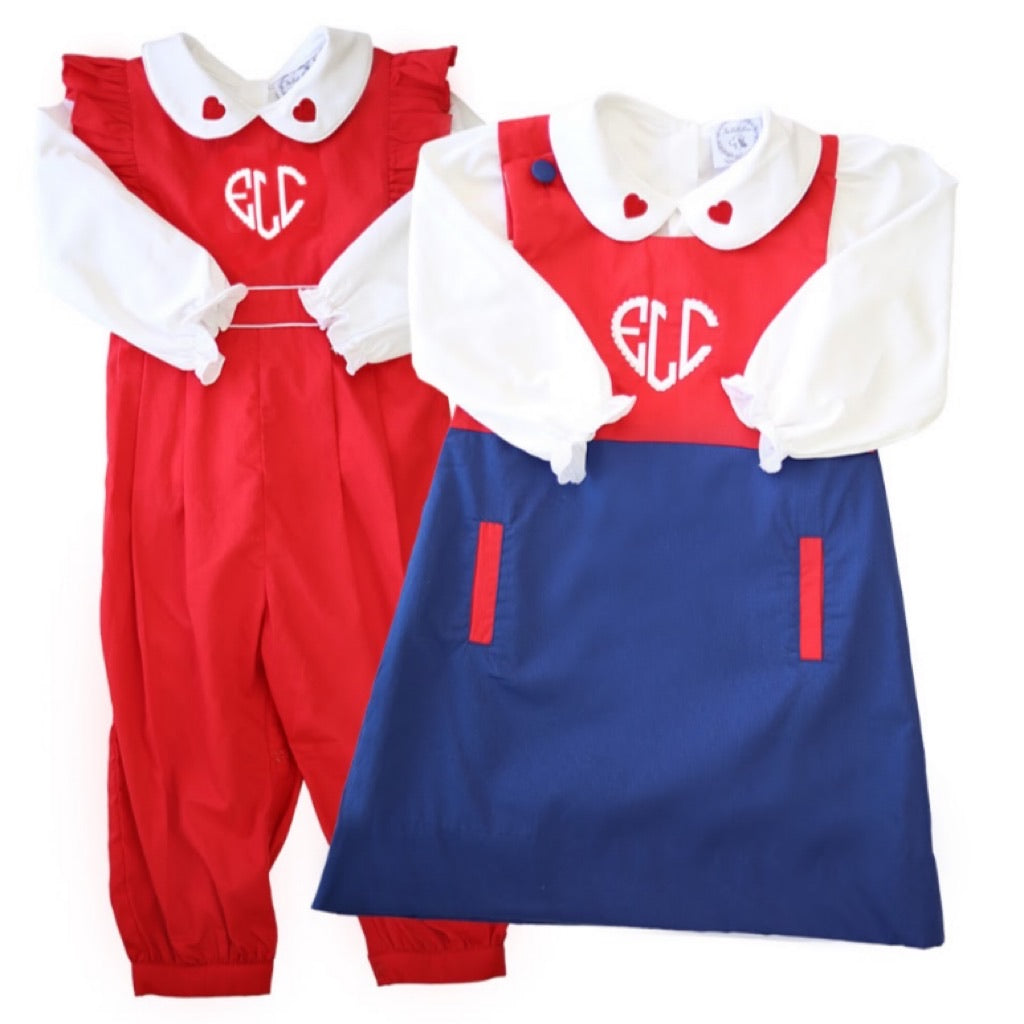 Rowan Red Ruffle Romper