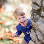 Navy Classic Long-Sleeve Bubble