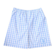 Murphy Light Blue Gingham Boys Shorts