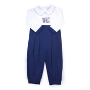 Navy Reese Classic Baby Romper
