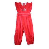 Rowan Red Ruffle Romper