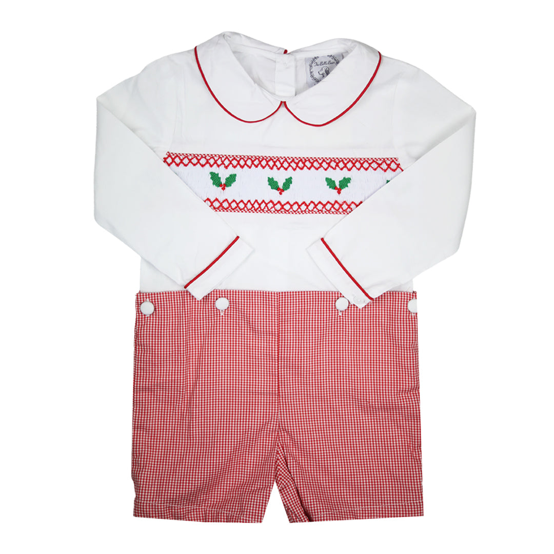 Joshua Smocked Holly Boy Outfit
