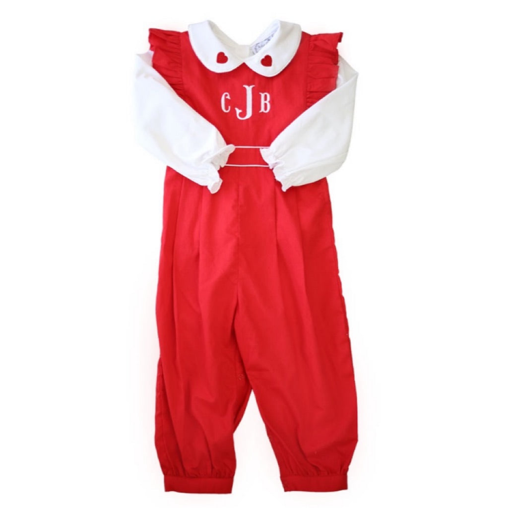 Rowan Red Ruffle Romper