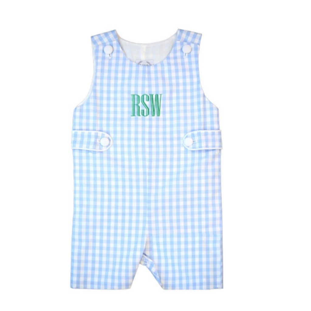 Myers Light Blue Gingham Shortall