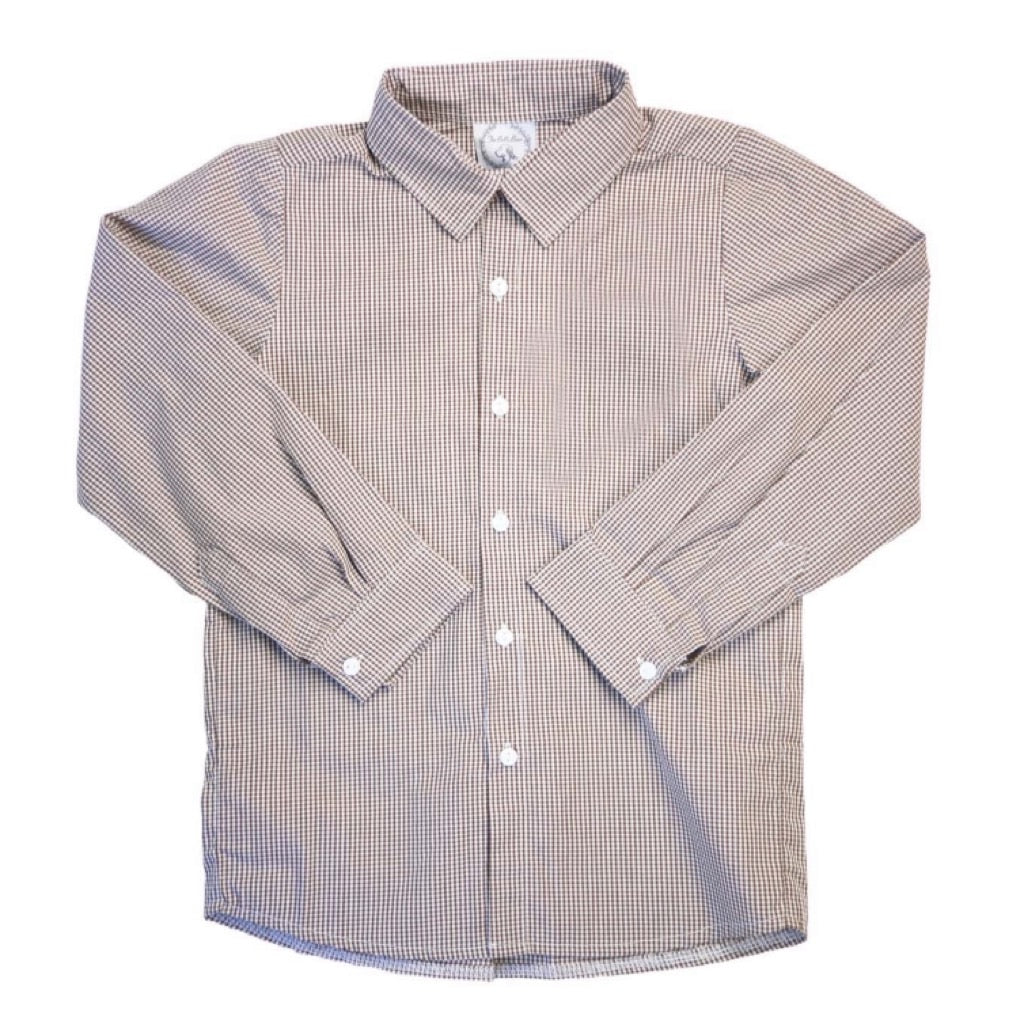 Matthew Brown Gingham Button Down Shirt