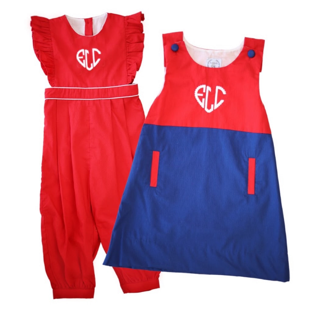 Rowan Red Ruffle Romper