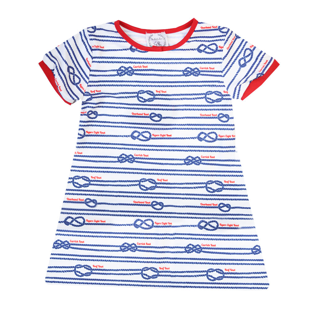 Girl Nautical Knots Short-sleeve Nightgown