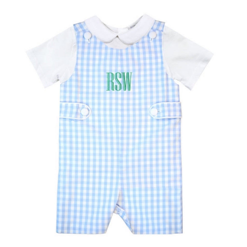 Myers Light Blue Gingham Shortall