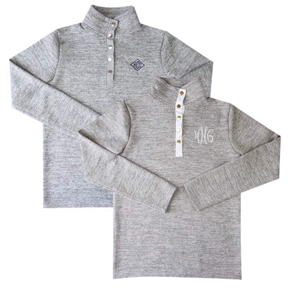 Ladies Heathered Fleece Pullover