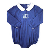 Navy Laine Long-Sleeve Bubble
