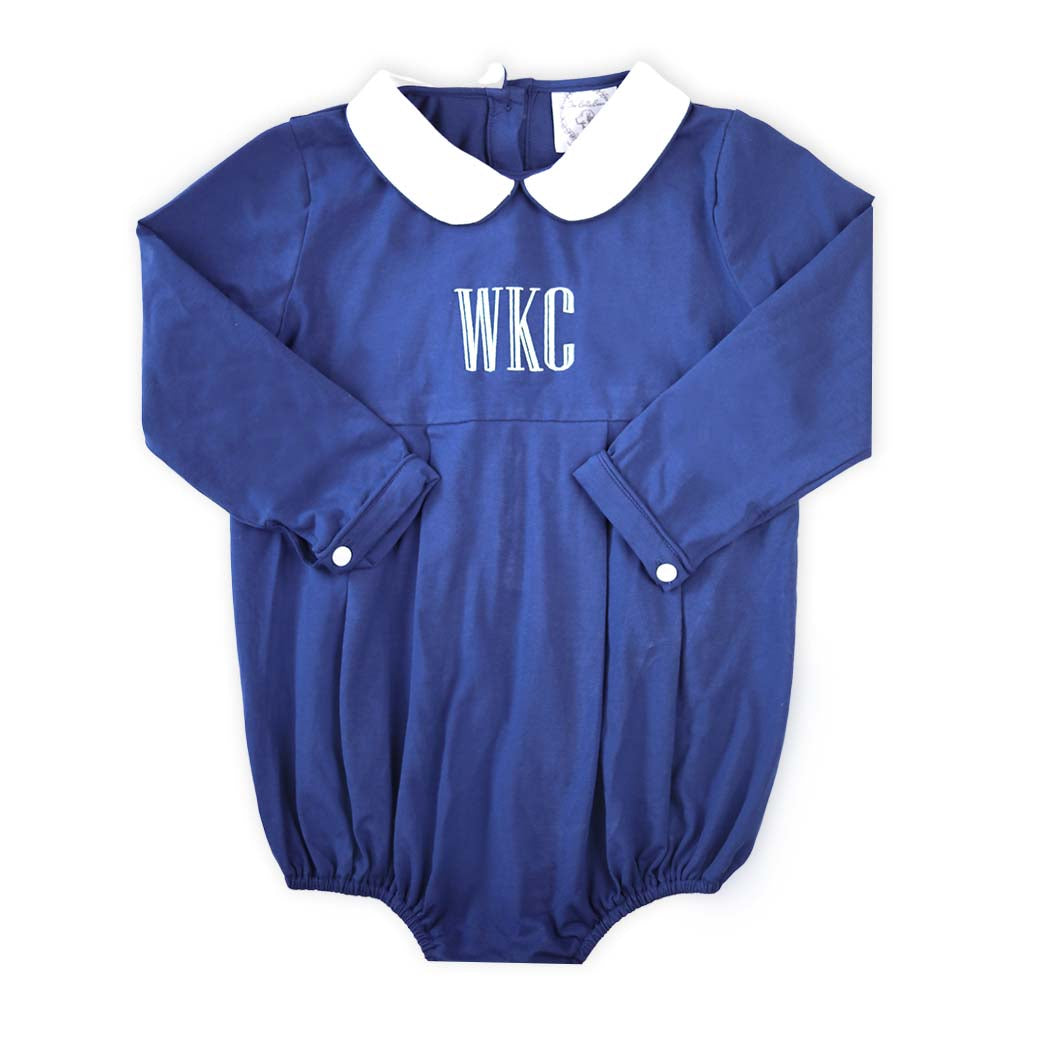 Navy Laine Long-Sleeve Bubble