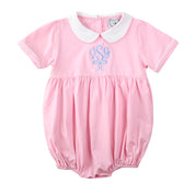 Pink Laine Short-Sleeve Bubble Bodysuits
