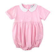 Pink Laine Short-Sleeve Bubble Bodysuits