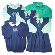 Brigid Green Gingham Bow Top