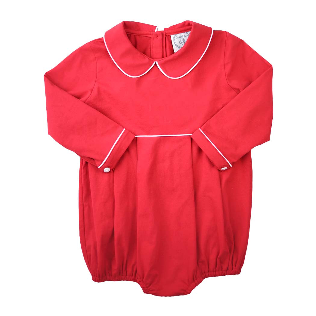 Laine Red Long-Sleeve Bubble Bodysuit