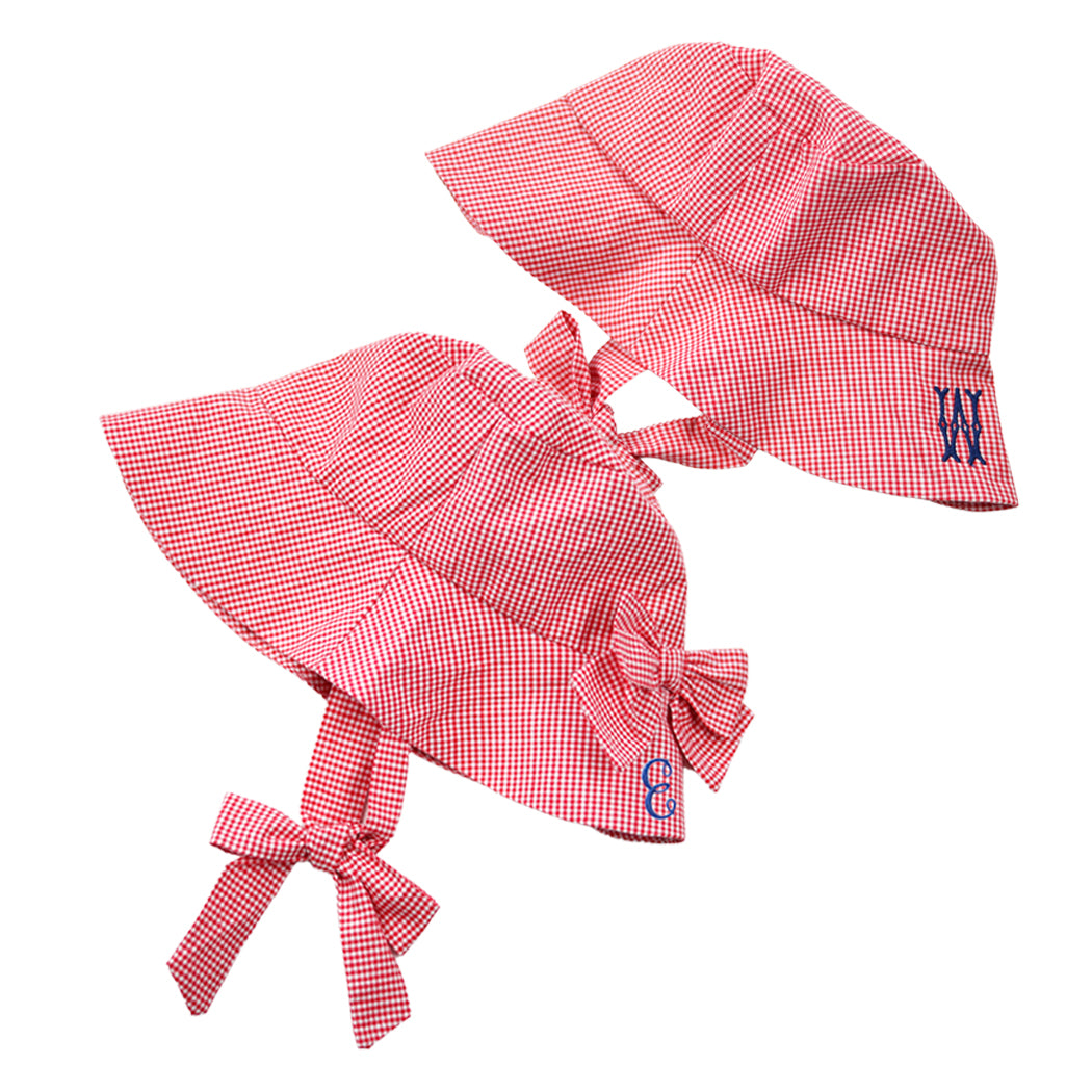 Boom! Red Gingham Sun Hat