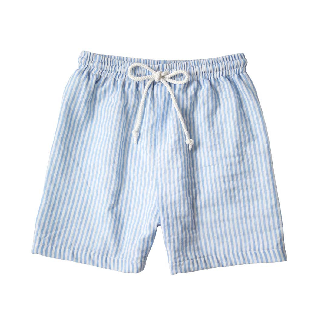 Hamilton Blue Seersucker Swim Trunks